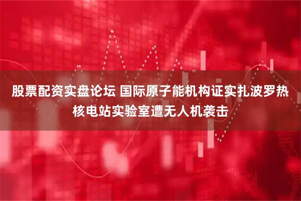 股票配资实盘论坛 国际原子能机构证实扎波罗热核电站实验室遭无人机袭击